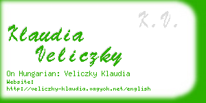 klaudia veliczky business card